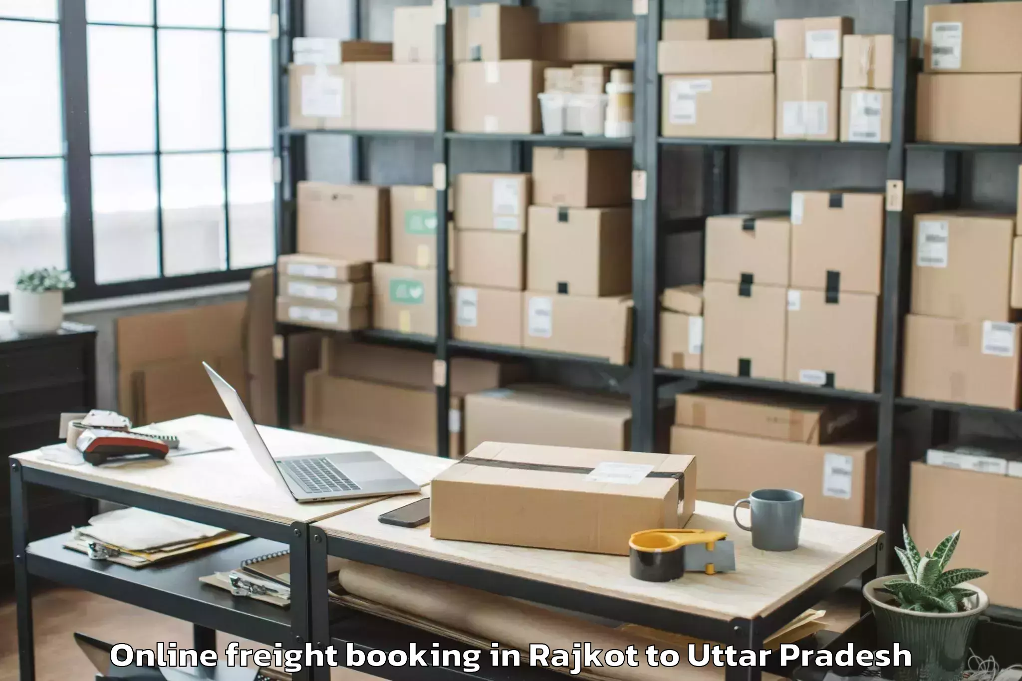 Rajkot to Ghatampur Online Freight Booking